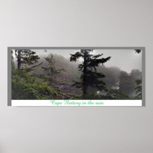 Cape Flattery im Regen Panorama-Poster Poster
