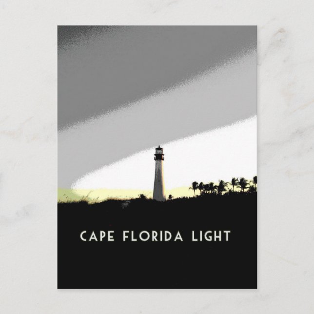Cape Florida Lighthouse Poster Postkarte (Vorderseite)