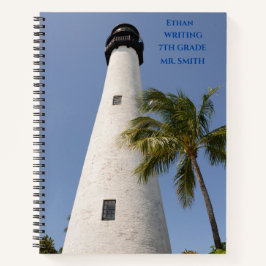 Cape Florida Schule Weißer Leuchtturm Notizbuch