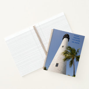 Cape Florida Schule Weißer Leuchtturm Notizbuch
