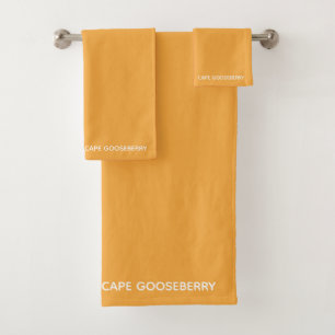 Cape Gooseberry, gelbe Farbe Badhandtuch Set