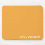 Cape Gooseberry, gelbe Farbe Mousepad<br><div class="desc">Cape Gooseberry,  auch bekannt als Physalis,  ist eine Pflanze der Nachthemden,  deren Beeren in einem Schutzpapierkalyx wachsen. Die warme,  gelbe Farbe der Beere verleiht hier einem der charakteristischen Farbtöne der Nomencolor ihren Namen.</div>