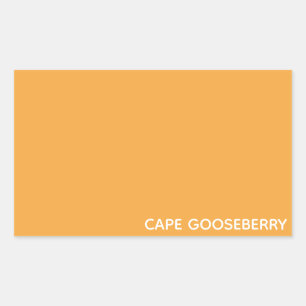 Cape Gooseberry, gelbe Farbe Rechteckiger Aufkleber