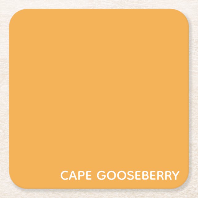 Cape Gooseberry, gelbe Farbe Rechteckiger Pappuntersetzer (Vorderseite)