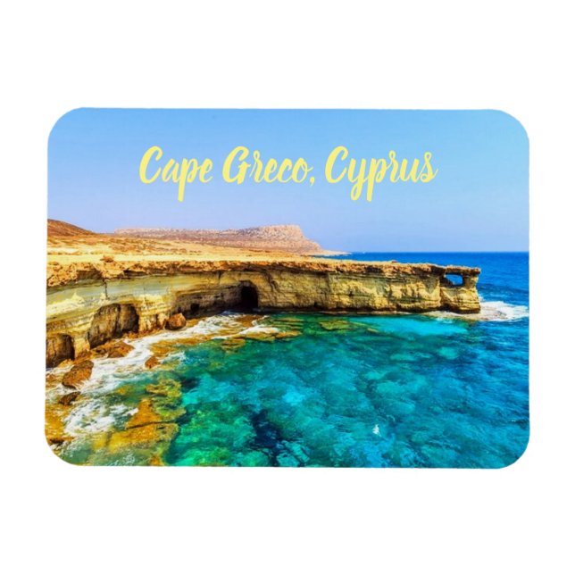Cape Greco Cyprus stilisiert Magnet (Horizontal)