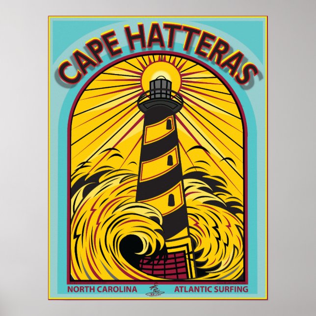 CAPE HATTERAS ATLANTIK SURFEN NORDKAROLINA POSTER (Vorne)