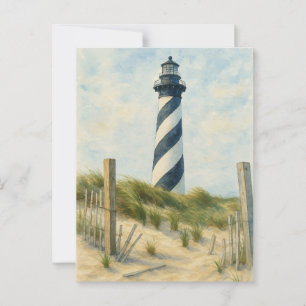 Cape Hatteras Leuchtturm Aquarell Postkarte