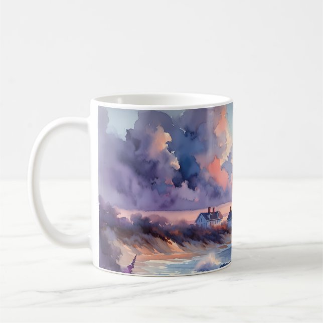 Cape Hatteras Lighthouse at Sunset Coastline Kaffeetasse (Links)