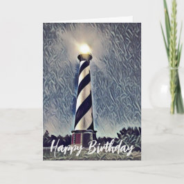 Cape Hatteras Lighthouse Äußere Banken OBX Geburts Karte