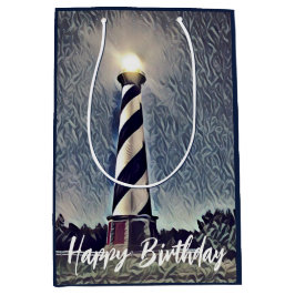 Cape Hatteras Lighthouse Äußere Banken OBX Geburts Mittlere Geschenktüte