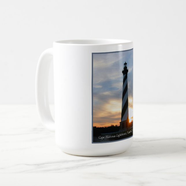 Cape Hatteras Lighthouse bei Sonnenuntergang Kaffeetasse (Vorderseite Links)