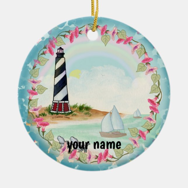 Cape Hatteras Lighthouse Keramik Ornament (Vorne)