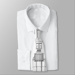 Cape Hatteras Lighthouse Lantern Room Blueprint Krawatte