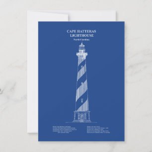 Cape Hatteras Lighthouse - North Carolina - AD Mitteilungskarte