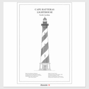 Cape Hatteras Lighthouse - North Carolina - BD Aufkleber