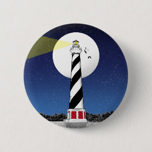 Cape Hatteras Lighthouse North Carolina Button