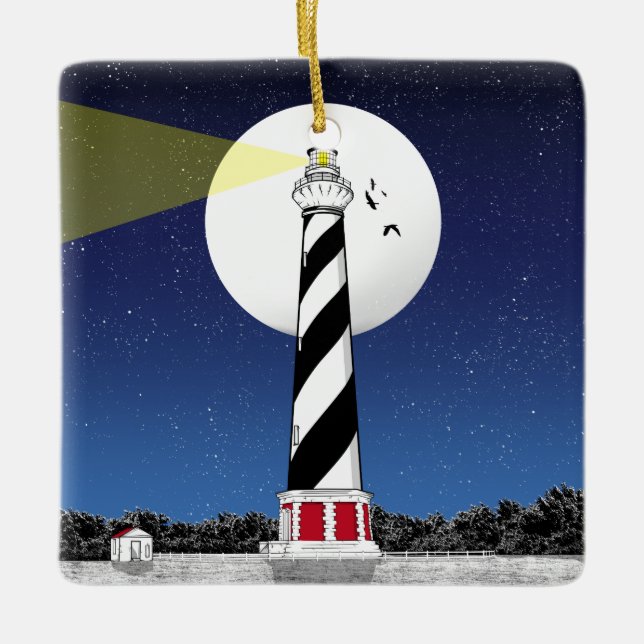 Cape Hatteras Lighthouse North Carolina Keramikornament (Vorderseite)