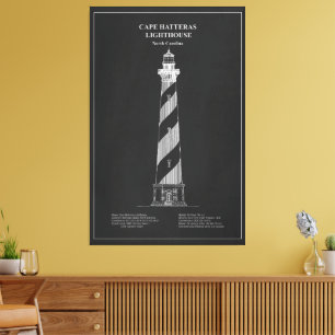 Cape Hatteras Lighthouse - North Carolina - PD Leinwanddruck