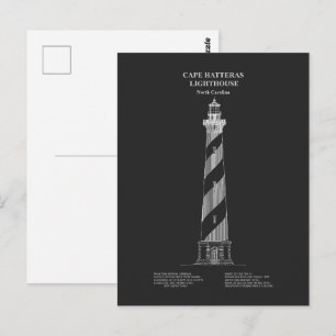 Cape Hatteras Lighthouse - North Carolina - PD Postkarte