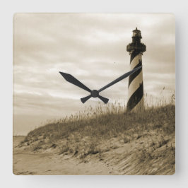 Cape Hatteras Lighthouse Quadratische Wanduhr
