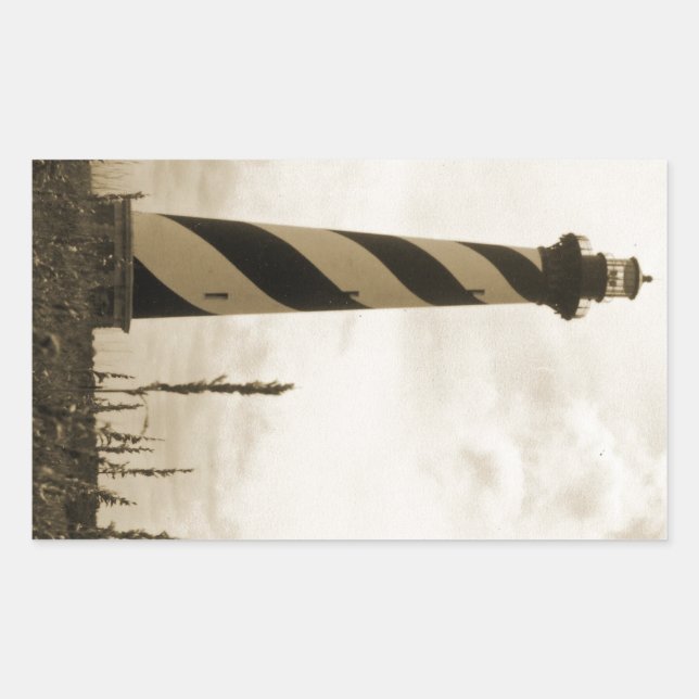 Cape Hatteras Lighthouse Rechteckiger Aufkleber (Vorderseite)