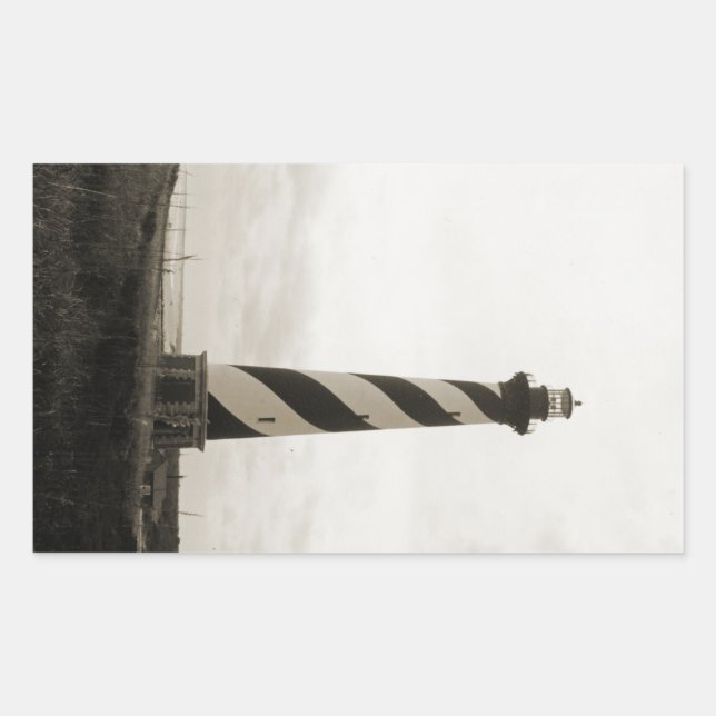 Cape Hatteras Lighthouse Rechteckiger Aufkleber (Vorderseite)