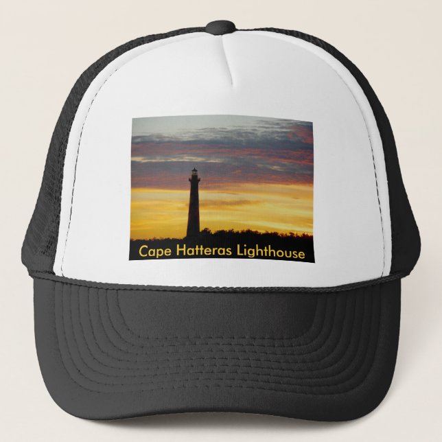 Cape Hatteras Lighthouse @ Sunset Hat OBX Truckerkappe (Vorderseite)