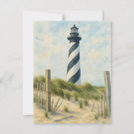 Cape Hatteras Lighthouse Watercolor Postkarte
