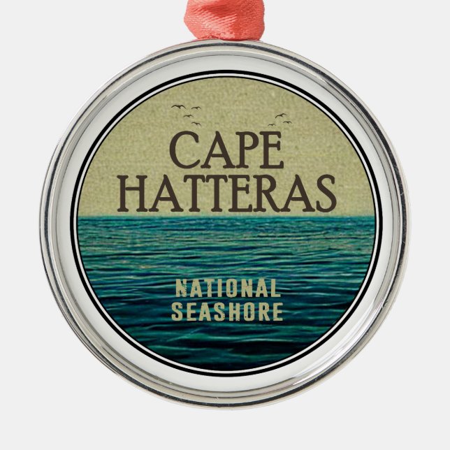 Cape Hatteras National Seashore Birds Ornament Aus Metall (Vorne)