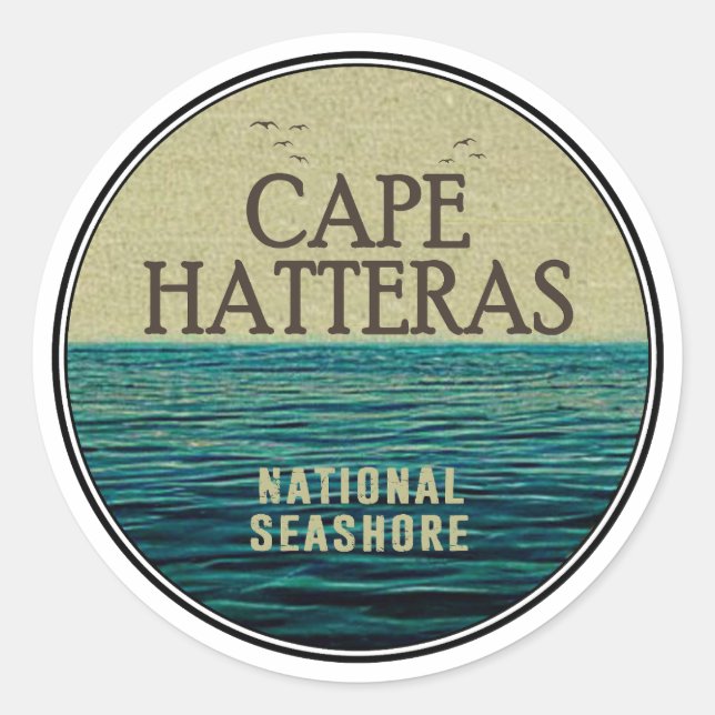Cape Hatteras National Seashore Birds Runder Aufkleber (Vorderseite)