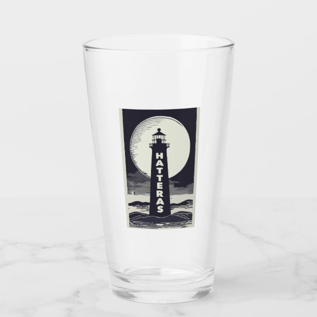 Cape Hatteras North Carolina Leuchtturm Moon Glas (Vorderseite)