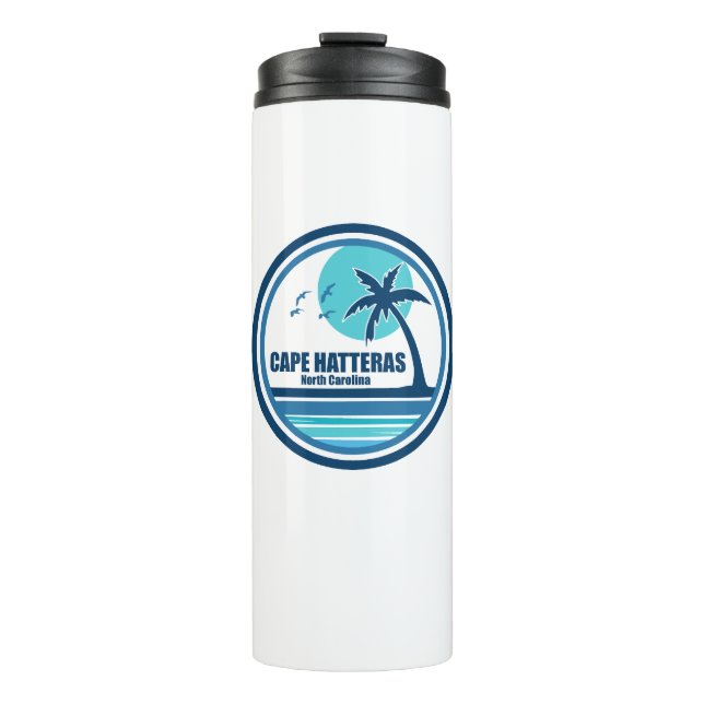Cape Hatteras North Carolina Palm Tree Birds Thermosbecher (Vorderseite)