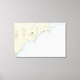 Cape Hatteras to Charleston Nautical Chart 11520 Leinwanddruck