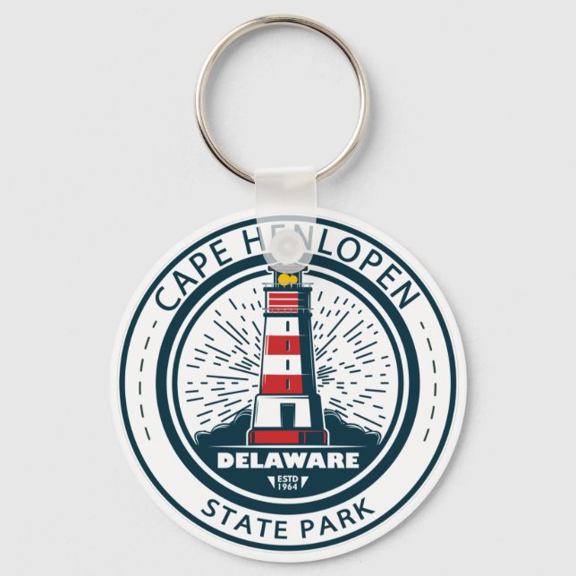 Cape Henlopen Staat Park Delaware Abzeichen Schlüsselanhänger (Vorderseite)
