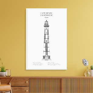 Cape Henry Leuchtturm - Virginia - BD Leinwanddruck