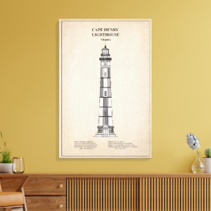 Cape Henry Lighthouse - Virginia - SBD Leinwanddruck