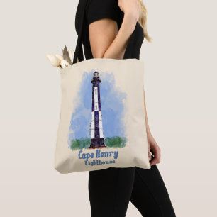 Cape Henry Lighthouse Watercolor - Virginia Tasche