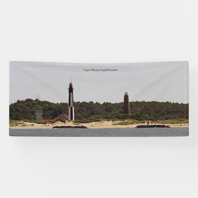 Cape Henry Lighthouses Banner (Horizontal)