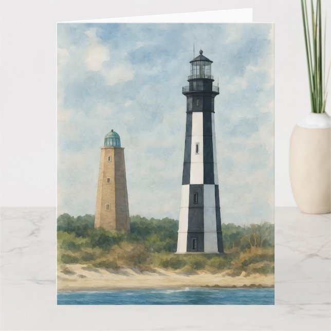 Cape Henry Lighthouses Karte (Vorderseite)