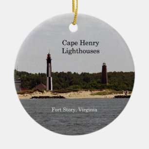 Cape Henry Lighthouses Keramik Ornament