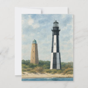 Cape Henry Lighthouses Mitteilungskarte