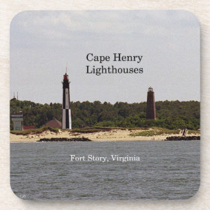 Cape Henry Lighthouses Set von 6 Untersetzer aus K
