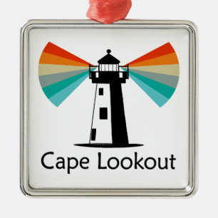 Cape Lookout Leuchtturm North Carolina Regenbogen Ornament Aus Metall