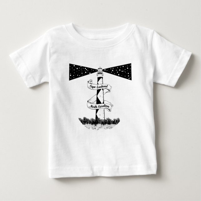Cape Lookout Lighthouse North Carolina Baby T-shirt (Vorderseite)