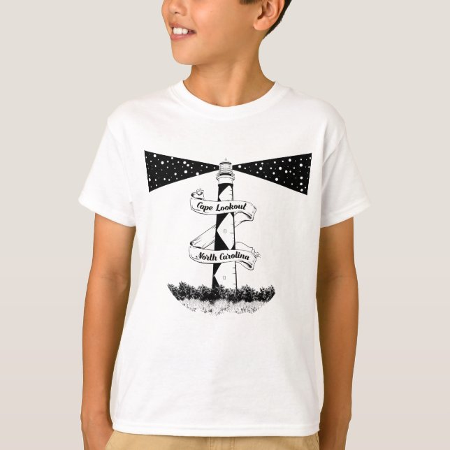 Cape Lookout Lighthouse North Carolina T-Shirt (Vorderseite)