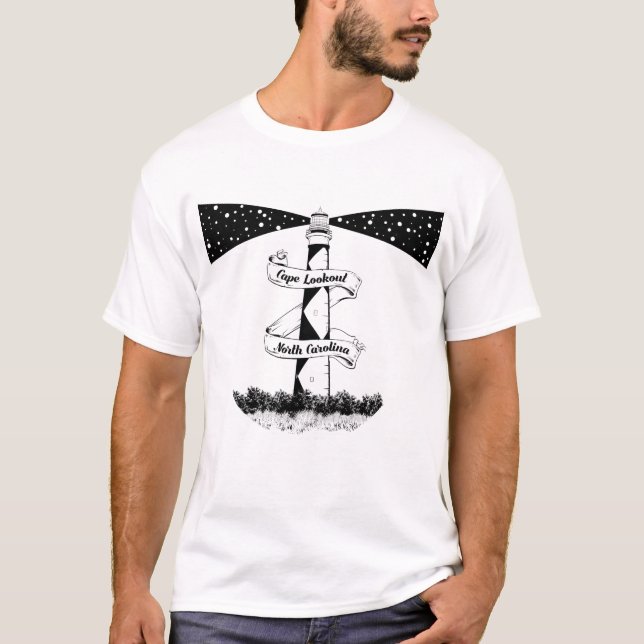 Cape Lookout Lighthouse North Carolina T-Shirt (Vorderseite)
