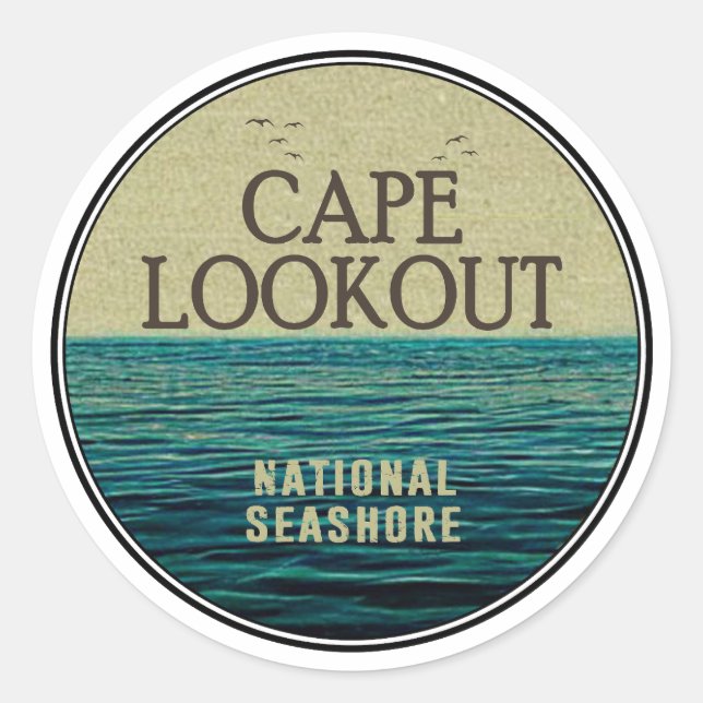 Cape Lookout National Seashore Birds Runder Aufkleber (Vorderseite)