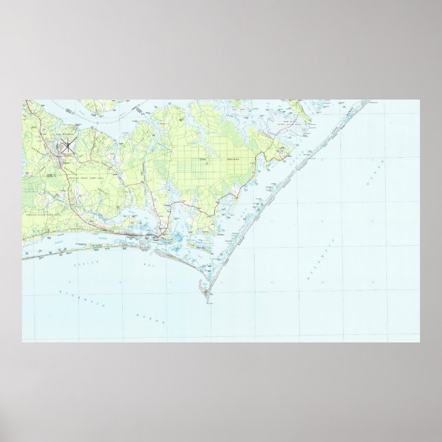 Cape Lookout National Seashore & Morehead City Kar Poster (Vorne)
