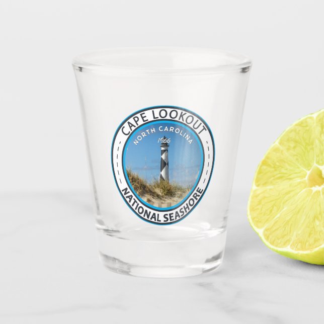 Cape Lookout National Seashore North Carolina Schnapsglas (Vorderseite)