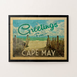Cape May Beach Vintage Travel